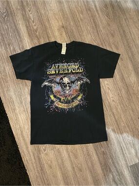 Avenged Sevenfold Black Graphic Short Sleeve Band Tee